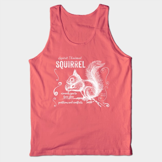 Spirit animal - Squirrel white Tank Top by mnutz